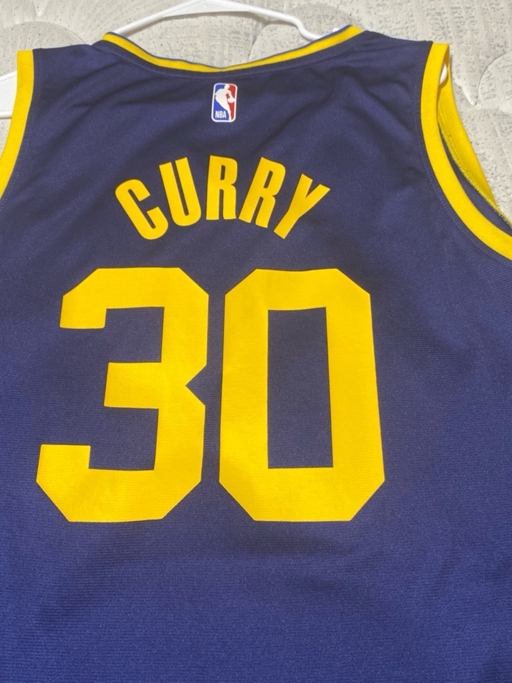 Fanatics Navy and Yellow Curry #30 NBA Jersey
